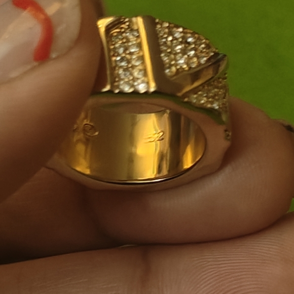 Swarovski Emblema Gold Tone Ring - Picture 6 of 6